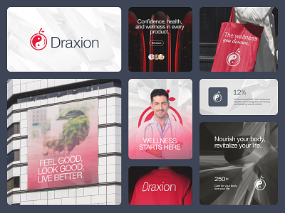 Draxion Wellness-Brand Identity awareness branding clinic creative design dribbble health health care logo healthcare hospital identity life balance logo logo design logotype medical mental health mindfulness self care therapy wellness