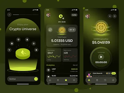 Crypto Blockchain Mobile app blockchain blockchain application crypto crypto blockchain investment application mobile app ui
