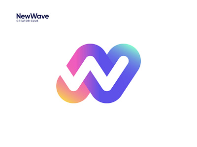 NW abstract logo branding gradient logo lettermark logo design mark modern logo music n logo nw sound wave w logo wave logo