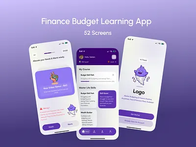 Finance Budget Learning App app appui budget edtech eduapp education finance learning uidesign uiux uxrdesign