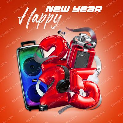 New year - Mobile accessories fateme tlbn graphic design happy new year mobile accessories new year social media