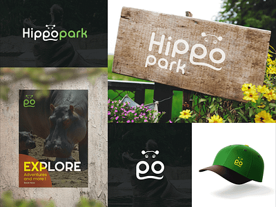 Hippopark - Logo & Identity Design animal logo graphic design hippo hippo logo hippopark hippopotamus logo logomark minimal logo park logo pictorial logo playful logo typographic logo typography typography logo wild logo wildlife wildlife logo wordmark