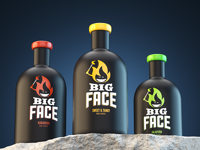 Big Face Smokehouse Product Render 3d branding packaging render