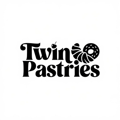 Twin Pastries logo design bakery logo brand identity business branding figma freelance logo designer graphic design logo branding logo design remote logo design typography logo