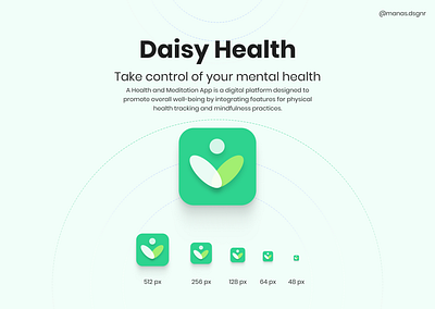 Icon - Daisy Health android icon health icon design icon design ios icon mental health icon design mobile app mobile app design ui ux design