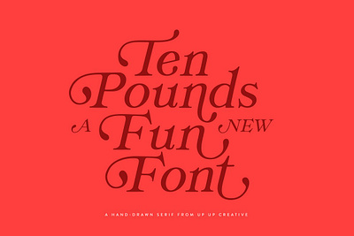 Ten Pounds, A Hand Drawn Font adorable cute design drawn fun hand drawn hand drawn font handwriting holiday invitations ligatures opentype playful quotations serif stylistic sets swashes ten pounds up up creative whimsical