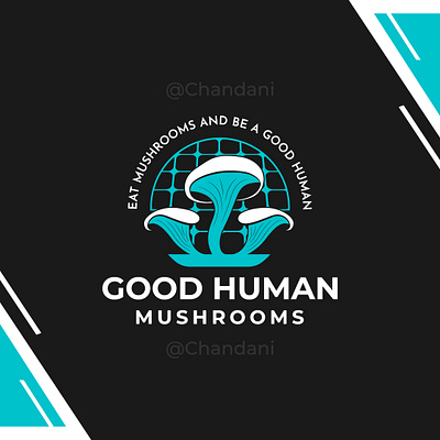 Good Human Mushrooms logo graphic design logo