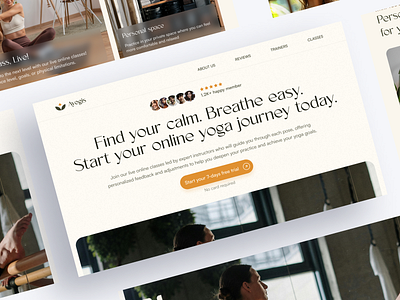🪷 Ayogis - Yoga Landing Page course design landing page live yoga minimal online ui ux web webdesign website design yoga yoga online