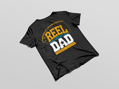 Retro Fishing Dad T-Shirt Design for Fathers Who Love Fishing branding creative design fishing dad t shirt graphic design reel great dad design retro dad t shirt tshirt typography fishing design vector vintage fishing typography