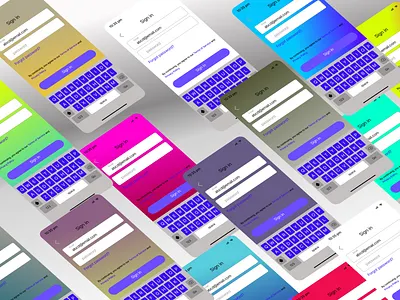 customize sign in Ui, enhance UX in color selection,mobile apps apps branding color dark empathy font gradient illustration light mobile multiple color shift color soft strong typography ui ux vibrant warm