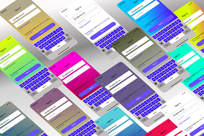 customize sign in Ui, enhance UX in color selection,mobile apps apps branding color dark empathy font gradient illustration light mobile multiple color shift color soft strong typography ui ux vibrant warm