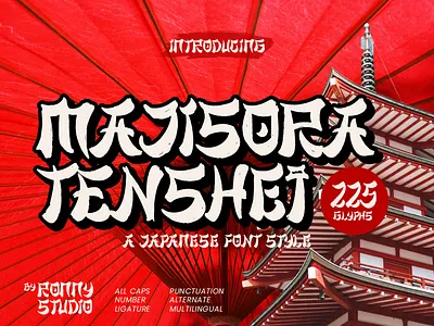 Majisora Tenshei Bold Japanese Font font japanese themed font