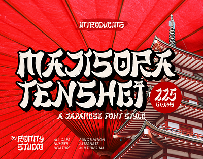 Majisora Tenshei Bold Japanese Font font japanese themed font