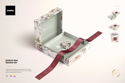 Jewelry Box Mockup Set custom customizable design etsy jewelry box mockup set mock mock up mockup mockups online personalized print printable printed printing shop smart template up