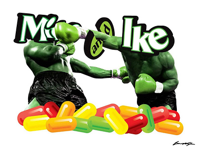 Mike and Ike (Mike vs. Ike) candy just born mike and ike t shirt design