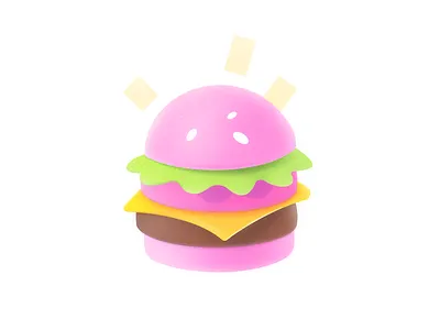 Peppa burger food girl illustration portrait product illustration