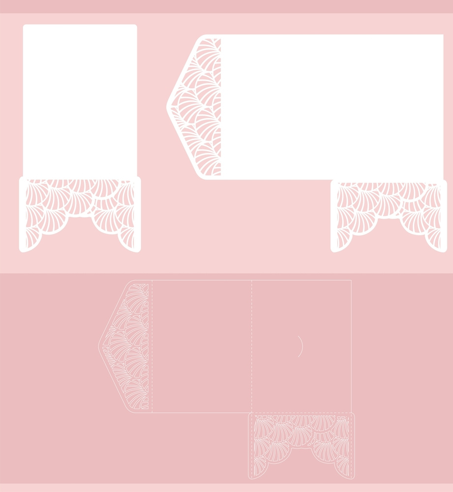 Example of Design Custom Laser Cut Invitation Card.