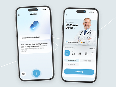 MediAI - Your Smart Healthcare App ai app doctor health healthcare medical smart ui ux