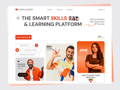 Platform For Skills & Learning branding designforgrowth educationtech learningplatform skilldevelopment skilluidesign videoediting webdesign