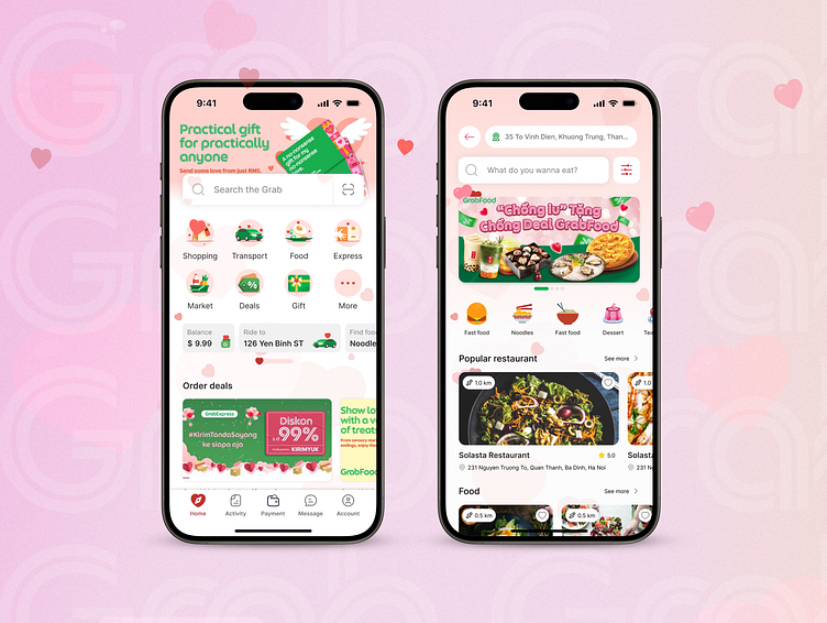 Grab Valentine APP | UI Mobile App Design by Capi Product for Capi ...