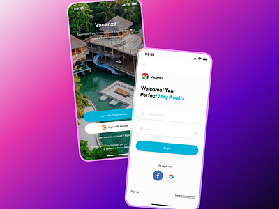 Travell App Login Page ui