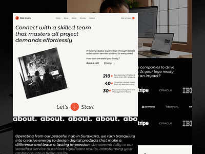 Alter Studio - Landing Page Design agency bold branding creative landing page mobile app studio ui design uiux visual design web design website