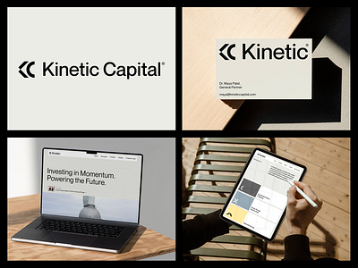 Kinetic Capital - Brand Identity and Logo Design brand brand identity branding capital design energy flat fund identity logo minimal startup sustainable venture venture capital visual web website