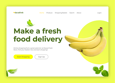 Produce Catalog Web Platform landing page ui uiux website