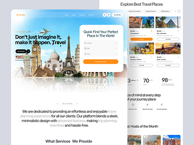 Travel Agency Landing Page app booking branding company destination destination expert hotell booking landingpage local guide luxury travel services tourism travel agency travel website trip uiux ux vacation wanderlust website