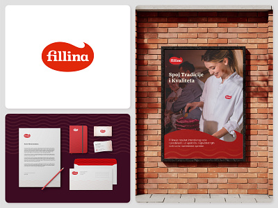 Fillina Visual Identity brand branding clean design logo logotype red simple type typography vector visual identity