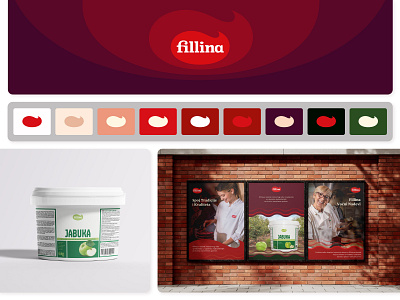 Fillina Visual Identity branding clean design logo package packaging red red logo simple type typography vector visual identity