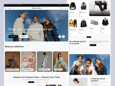 Fashion E-commerce Website Design clean dropshipping e commerce website design ecommerce fashion fashion brand item landing page minimal oripio shop shopping shopping cart store sujon template theme web design webflow website