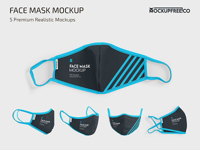 Face Mask Mockup apparel cloth clothing mask mockup mockups premium product psd