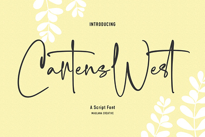 Cartens West Script Font calligraphy font lettering ligature modern poster script signature vintage webfont website