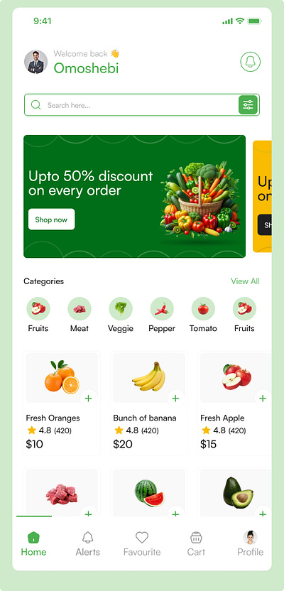 Fruit delivery mobile app app design design figma mobile design ui ui ux ux web design