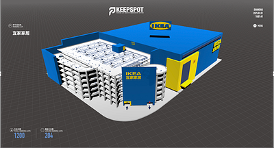 3D Parking Visualization Project for IKEA 3d