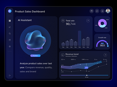 Finance AI Dashboard | UI Website Design ai design capi dark mode dashboard design finance ai finance ai dashboard finance ai dashboard design finance ai design finance design interactive design ui ui ux ui ux design ux