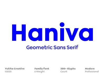 Haniva Geometric Sans Serif branding font graphic design haniva font typography ui vector yukita creative