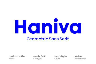 Haniva Geometric Sans Serif branding font graphic design haniva font typography ui vector yukita creative