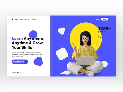 Online Educational Website / UI design education minimal modern simple ui ui design uiux ux web design website website design