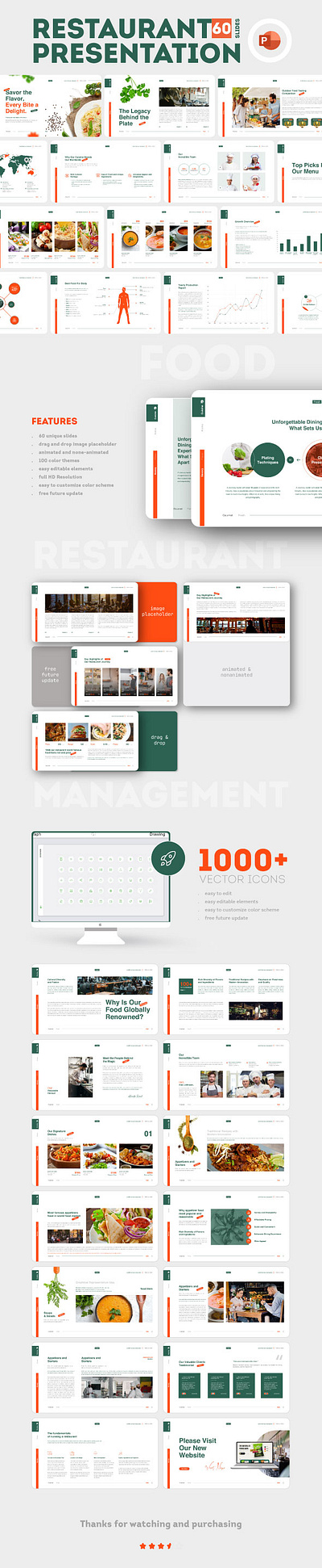 Restaurant: Food PowerPoint Presentation Template beverage burger cafe chef cook delicious dessert google slides keynote menu powerpoint presentation pptx presentation