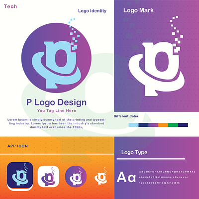 P Letter Logo Design brand idenity branding creative design letter logo letter p logo design logo mark modern logo p letter logo design p logo mark tech logo