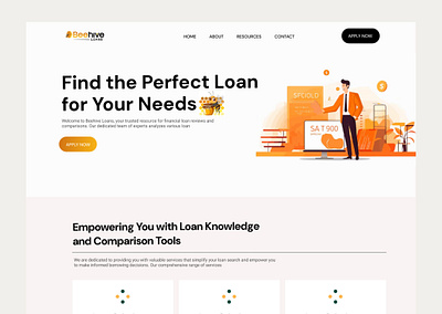 Loan Comparison and Review Platform Website fintechdesign landing page ui loancomparison loanplatform ui uiuxdesign userexperience webdesign website design website ui