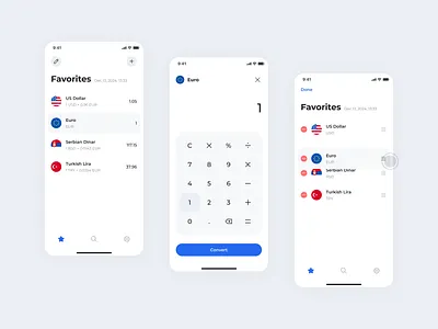 Currency conversion app app app design calculator converter cross platform app crypto currencies currency conversion forex ios iphone login mobile settings ui uxui design