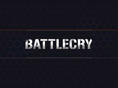 BattleCry Title Screen battle branding clean cry game hex loading minimal splash title ui video wordmark