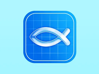 Unused Ichthys (fish) App Icon design abstract app icon design apple apple developer apple developer icon apple developer style blueprint blueprint paper design fish ichthys icon design illustrator ios ios icon design iphone icon design photoshop sketch ui vector