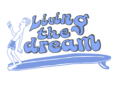 Logo for 'Living the dream investments' logo brand illustration norway