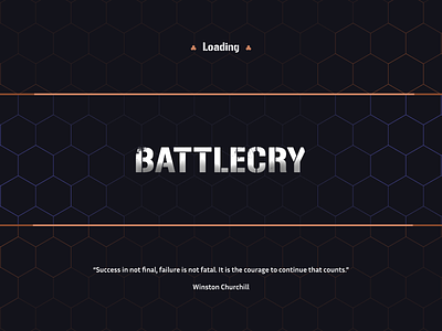 BattleCry Loading Screen clean game loading minimal screen title ui video wordmark