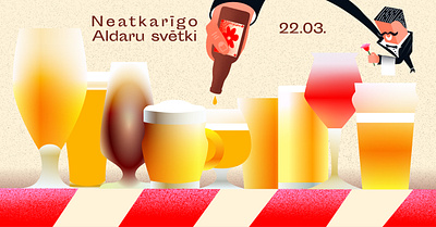 Āgenskalna Tirgus beer brewery bright colorful craft beer festival food illustration market