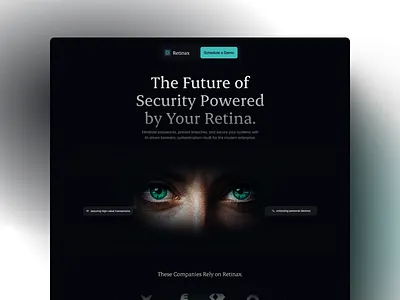 Retinax design landing page saas startup template ui uiux ux web design website